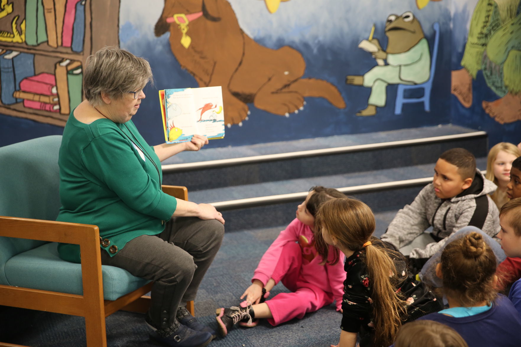 The Cat in the Hat visits Brigantine Community School as part of its Read Across America celebration Thursday, Feb. 27, 2020.